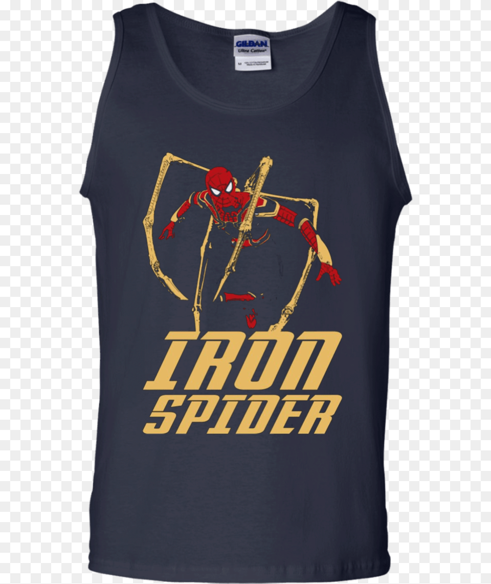 Iron Spiderman Shirt Cotton Tank Top Men Patriots Funny Tank Top, Clothing, T-shirt, Person, Tank Top Free Png