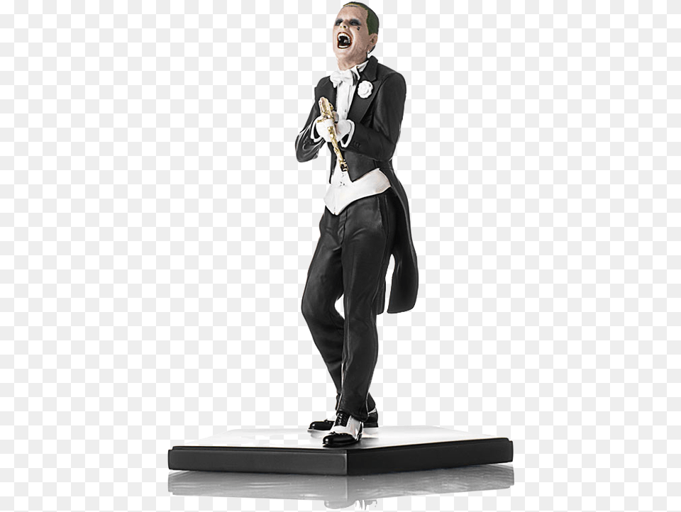 Iron Studios Suicide Squad Joker Toyslife Suicide Squad Joker Statue, Clothing, Suit, Formal Wear, Figurine Png Image