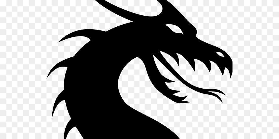 Iron Throne Fire Breathing Dragon Silhouette, Gray Png Image