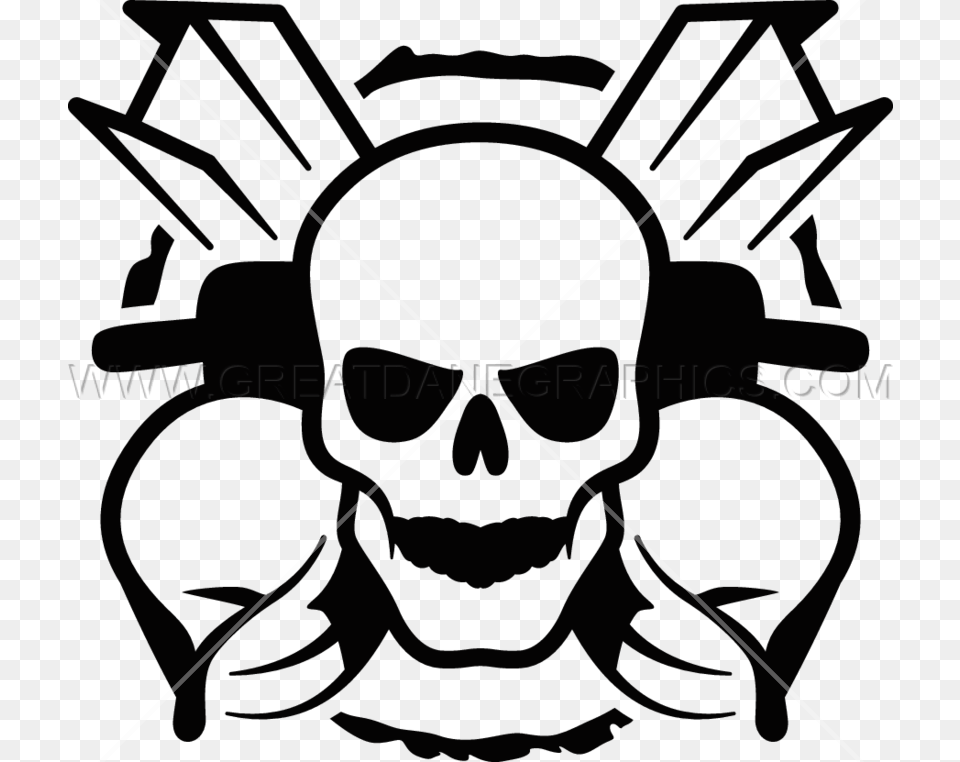 Iron Worker Skull Production Ready Artwork For T Shirt Printing, Green, Adult, Male, Man Free Transparent Png
