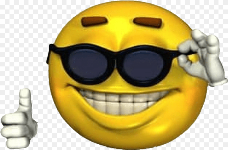 Ironicmeme Ironic Sunglasses Emoji Smileyface Emoji With Sunglasses Meme, Clothing, Hardhat, Helmet Png Image