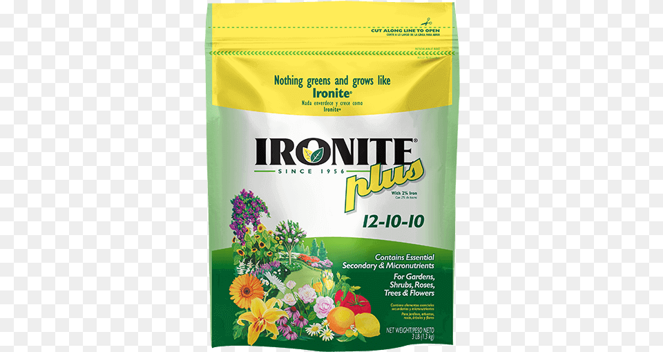 Ironite Plus Lawn Amp Plant Food 12 10 Ironite Plus Lawn Amp Plant Food 3lb Resealable, Advertisement, Herbal, Herbs, Poster Free Png
