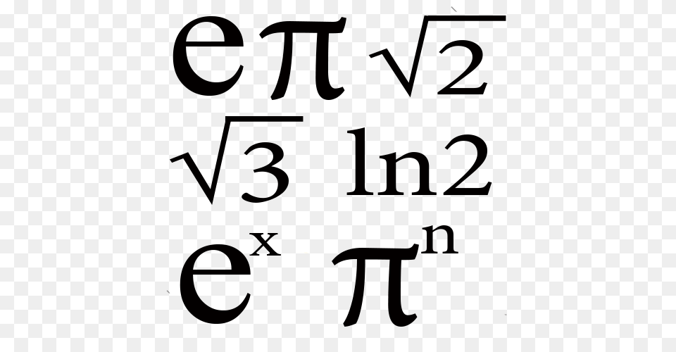 Irrational Numbers, Stencil, Silhouette Png Image