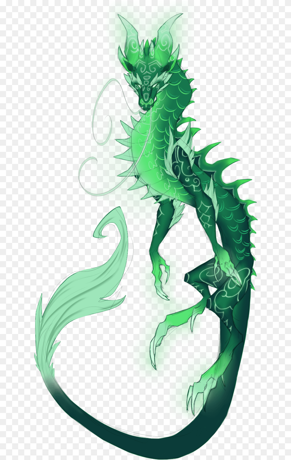 Is A Pretty Dragon Green Dragon Fanart 900x1567 Jade Dragon Drawing, Person Png Image