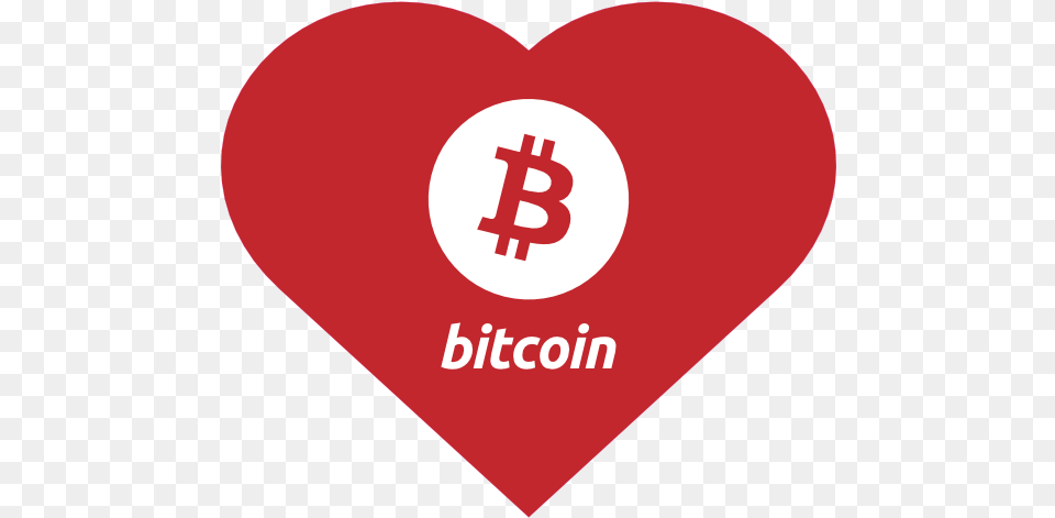 Is Bitcoin Like Love Logo Sticker Love Bitcoin, Heart Png Image