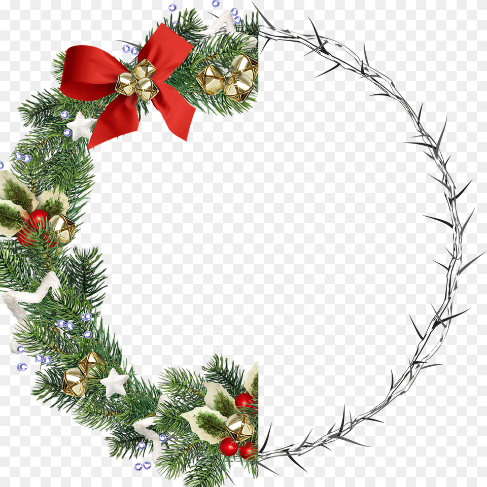 Is Christmas Alive In Your Heart Today Drawn Crown Of Thorns, Wreath, Plant Free Transparent Png