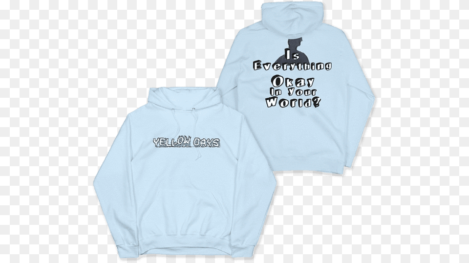 Is Everything Okay Blue Pullover Hood, Clothing, Hoodie, Knitwear, Sweater Free Png