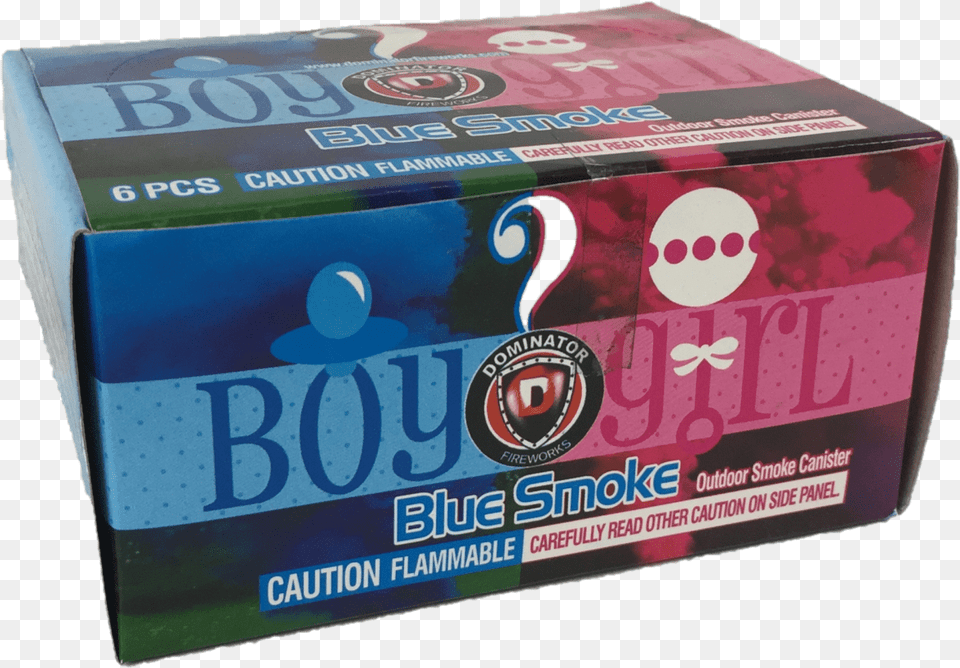 Is It A Boy Or Girl Blue Smoke 6 Pack By Fireworks Plus, Gum, Box Png