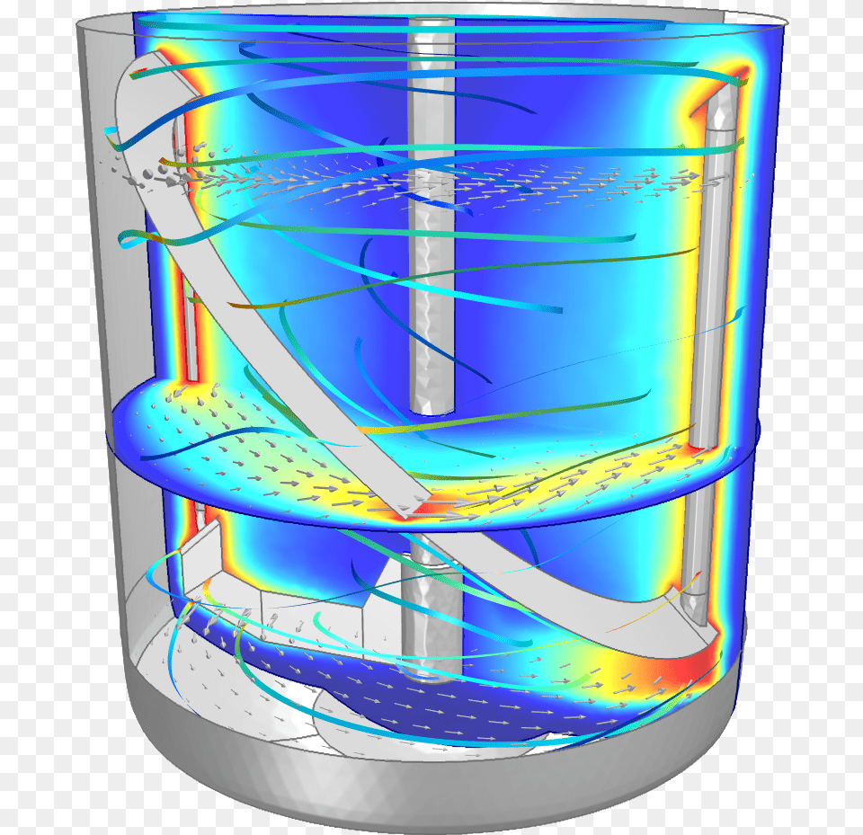 Is Mixed And Heated Using The Rotating Machinery Non Isothermal Computational Fluid Dynamics Reactor, Cylinder, Jar, Cup, Glass Free Png