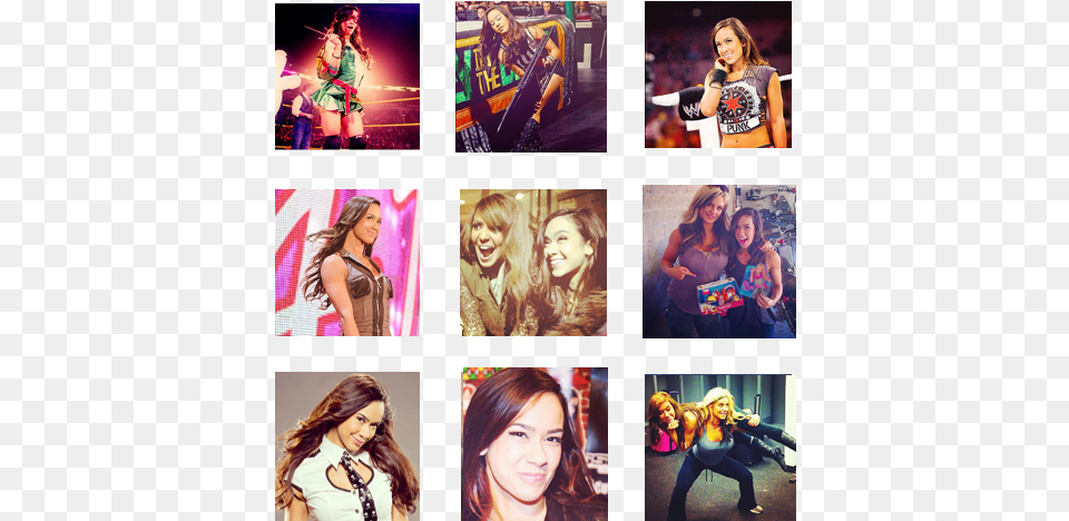 Is She The Hottest Diva Should Aj Punk Continue Aj Lee, Collage, Art, Female, Person Free Png Download