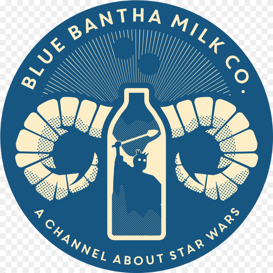 Is The Last Jedi Star Wars We Needed U2014 Blue Bantha Milk Co Logo, Bottle, Alcohol, Beer, Beverage Png Image