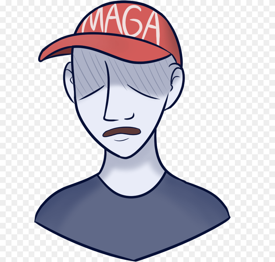 Is The Maga Hat The New White Hood Cartoon, Baseball Cap, Cap, Clothing, Person Free Transparent Png