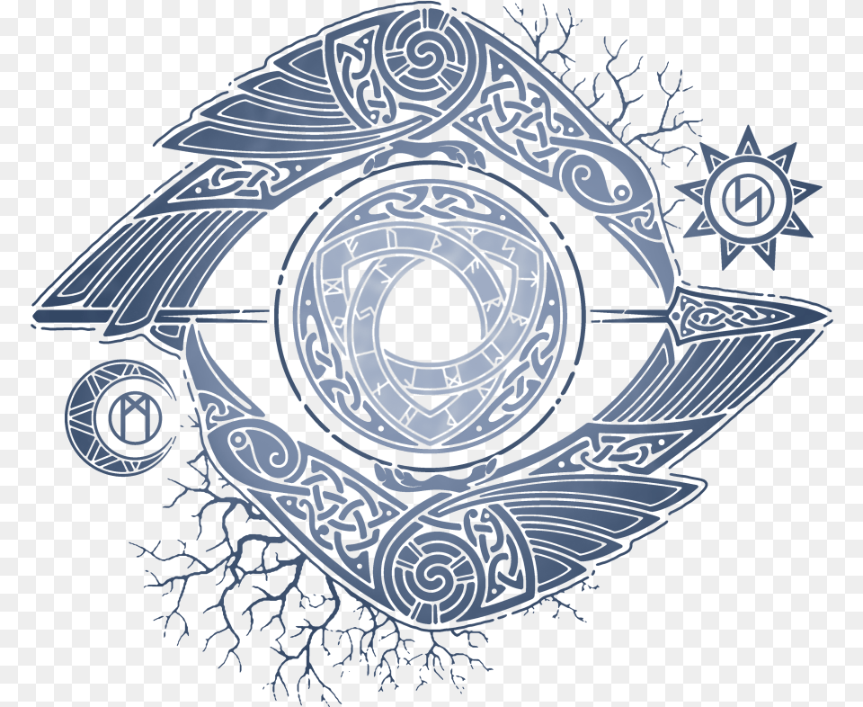 Is The Triquetra A Norse Symbol I Love This Design Eye Of Odin Symbol, Emblem, Art, Logo, Aircraft Free Transparent Png