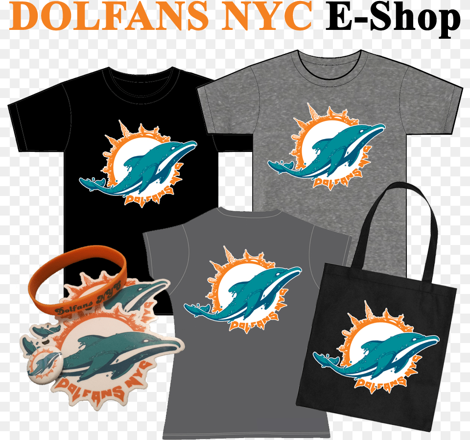 Is This The New Miami Dolphins Logo Dolfans Nyc New Miami Dolphins Shop, Clothing, T-shirt, Accessories, Bag Free Png