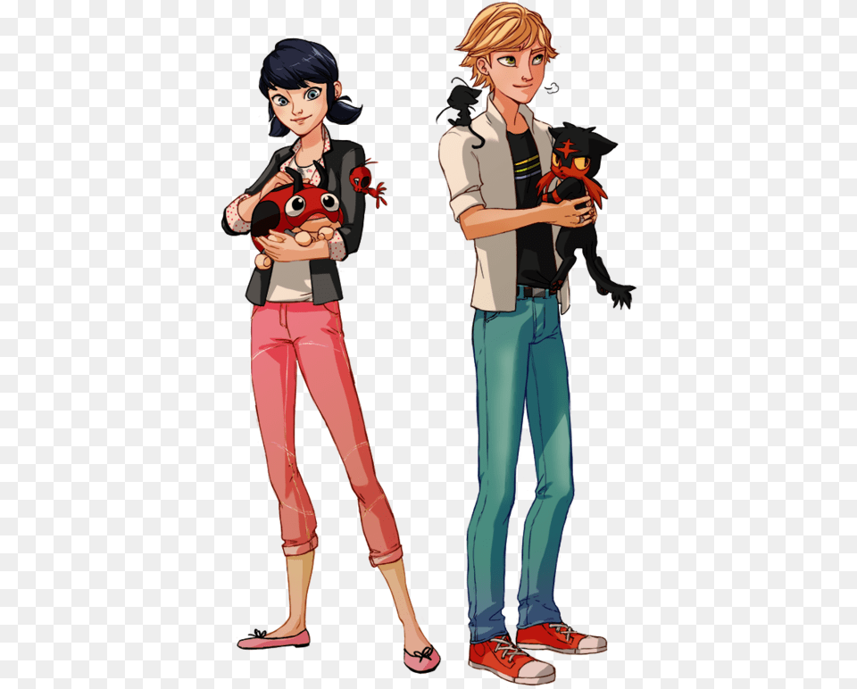 Is This Your First Heart Ladybug And Chat Noir Pokemon, Book, Publication, Comics, Person Png Image