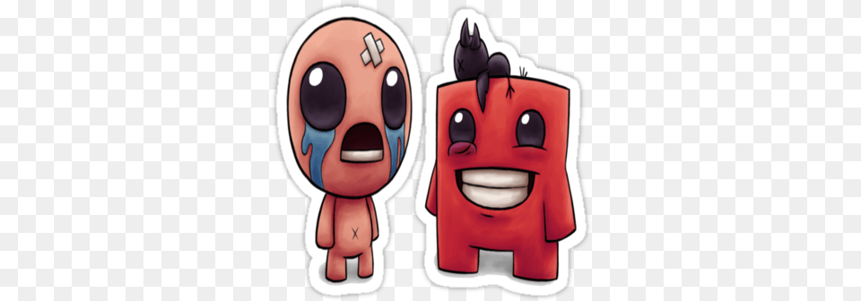 Isaac And Super Meat Boy By Franker Super Meat Boy, Plush, Toy, Dynamite, Weapon Png Image