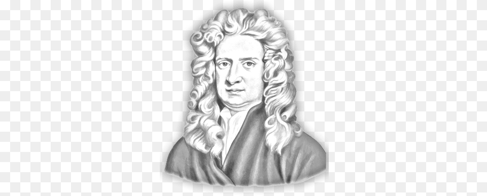 Isaac Newton Face 1 Newton Is Equal To How Many Dyne, Art, Drawing, Head, Portrait Free Transparent Png