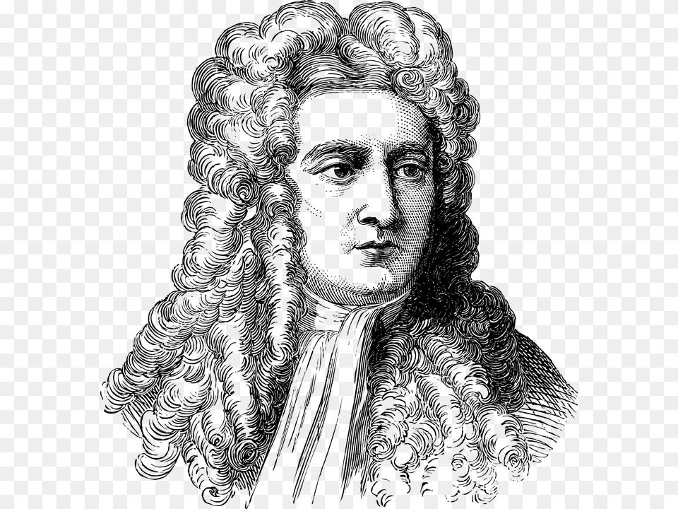 Isaac Newton Portrait Vintage Calculus Celebrity Drawing Isaac Newton, Gray Free Transparent Png