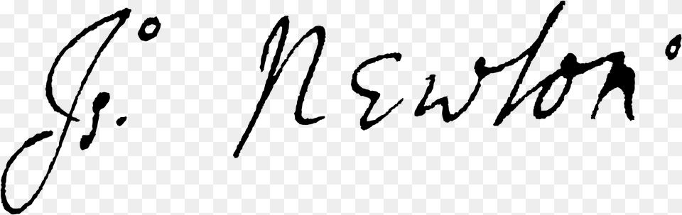 Isaac Newton Signature Ws, Gray Free Transparent Png