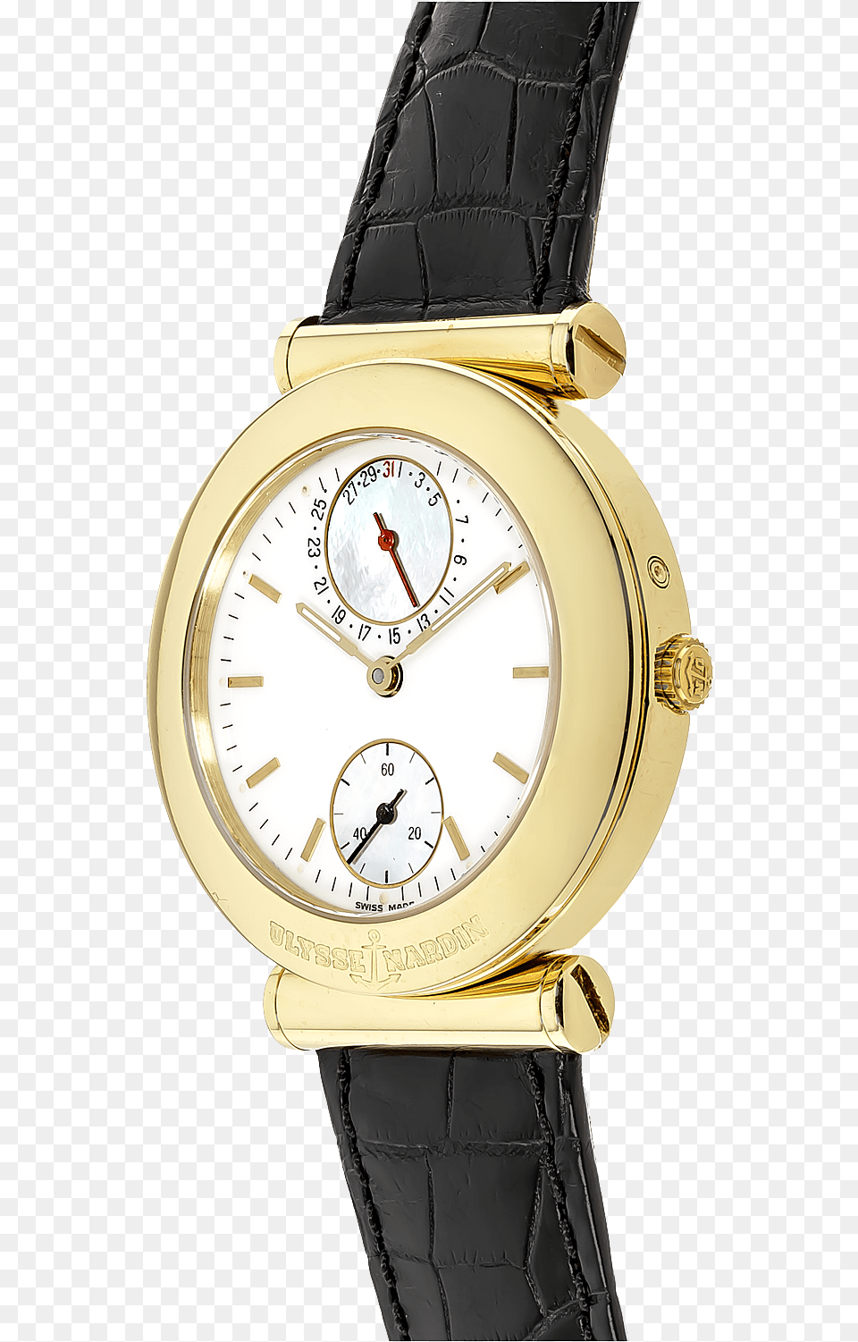 Isaac Newton Yellow Gold Automatic Analog Watch, Arm, Body Part, Person, Wristwatch Png