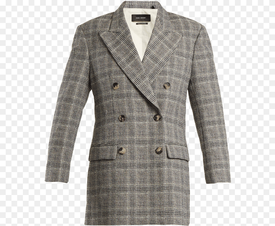 Isabel Marant Telis Double Breasted Checked Blazer Overcoat, Clothing, Coat, Jacket, Formal Wear Png