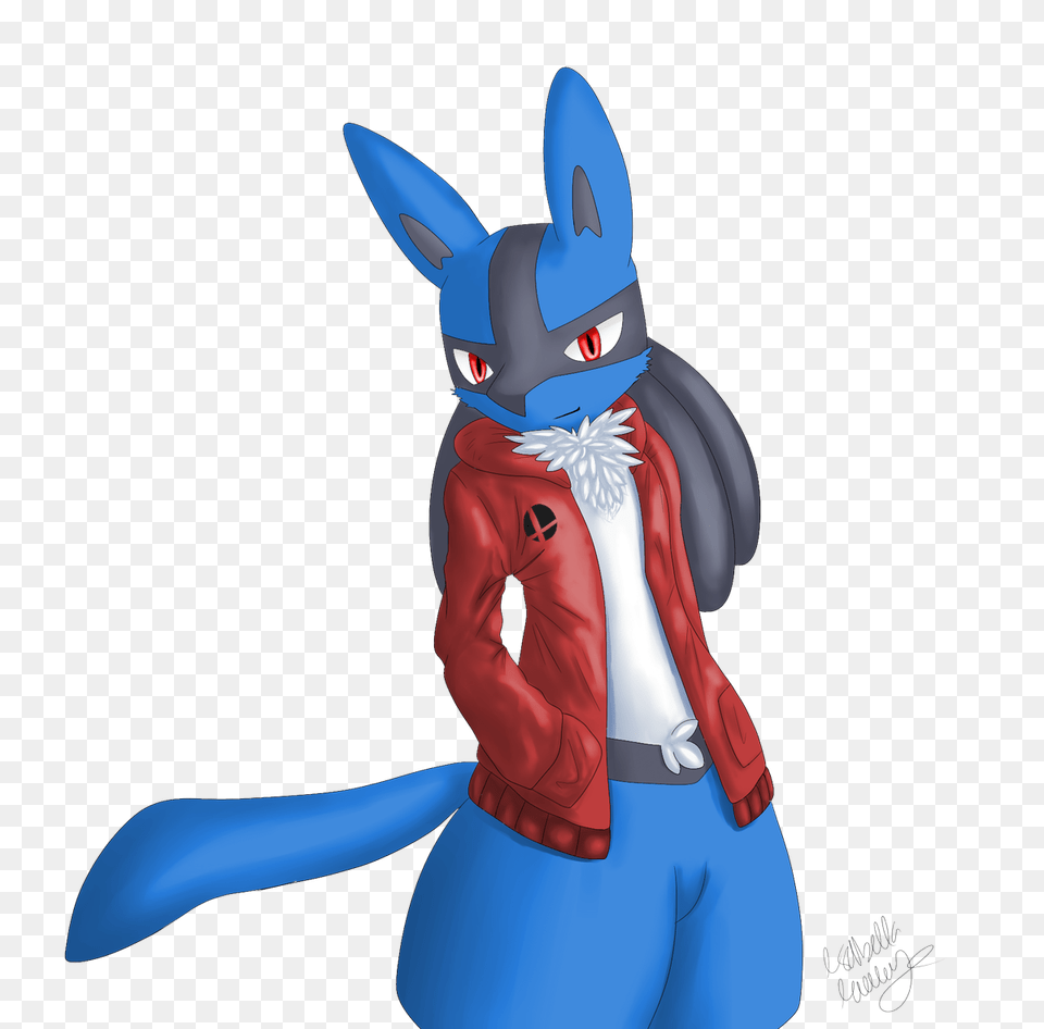 Isabella On Twitter Lucario Wearing A Smash, Book, Comics, Publication, Animal Free Png