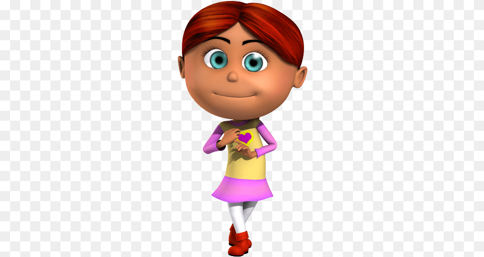 Isabella Readhead Kid 3d Cartoon Character Being Cute Cute Girls Cartoon Characters, Doll, Toy, Baby, Person Free Png