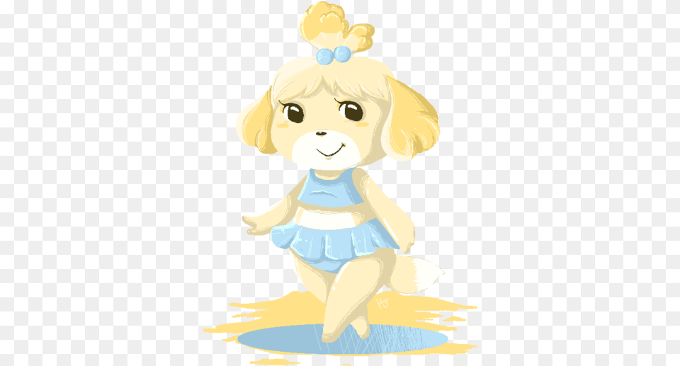 Isabelle Animal Crossing Swimsuit, Face, Head, Person, Baby Free Png