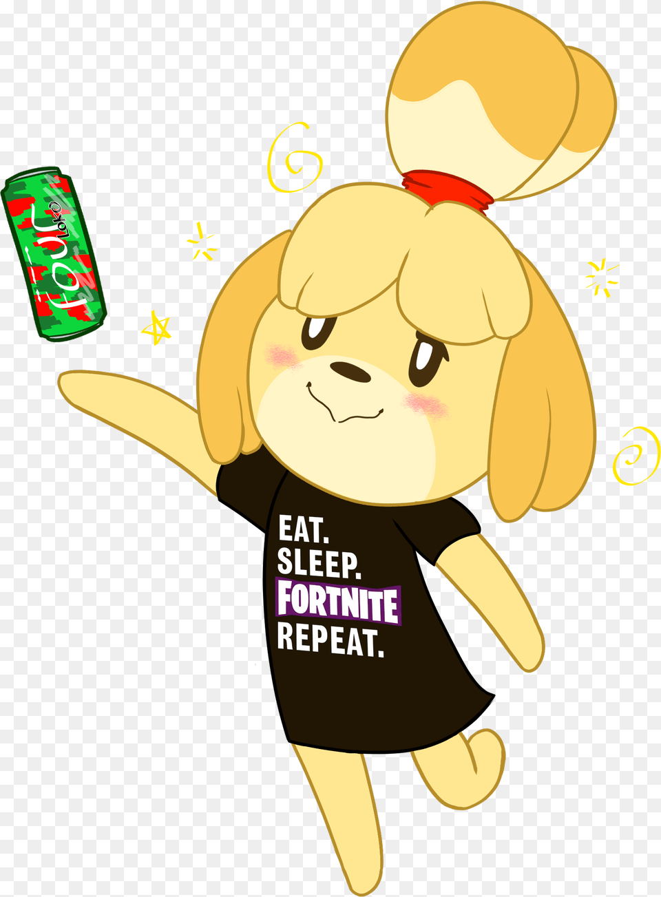 Isabelle The Drunk Gamer Animal Crossing Isabelle Drunk, Face, Head, Person, Can Free Png
