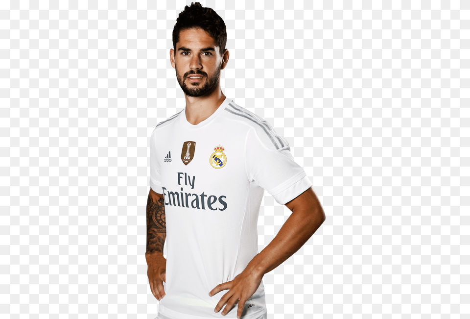 Isco Presentation Isco Real Madrid, T-shirt, Clothing, Shirt, Person Free Png Download