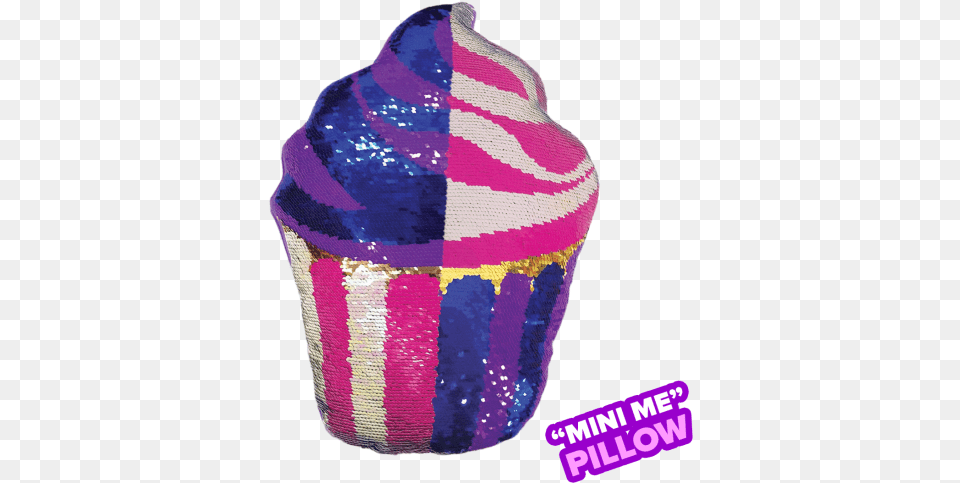 Iscream Mini Cupcake Reversible Sequin Pillow Mini Me Iscream Pillow Cupcake, Purple, Jar, Pottery, Mineral Png