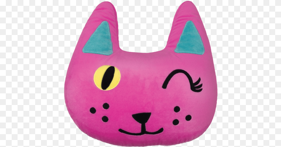 Iscream Pretty Kitty Embroidered Fleece Microbead Pillow, Cushion, Home Decor Png