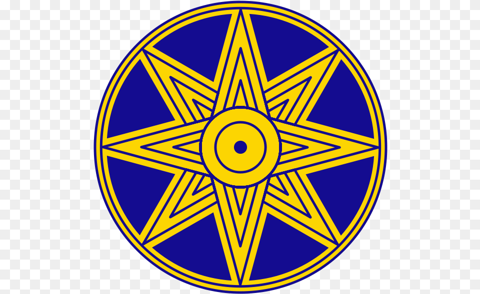 Ishtar Star Symbol Encircled Ishtar Star, Star Symbol Png Image