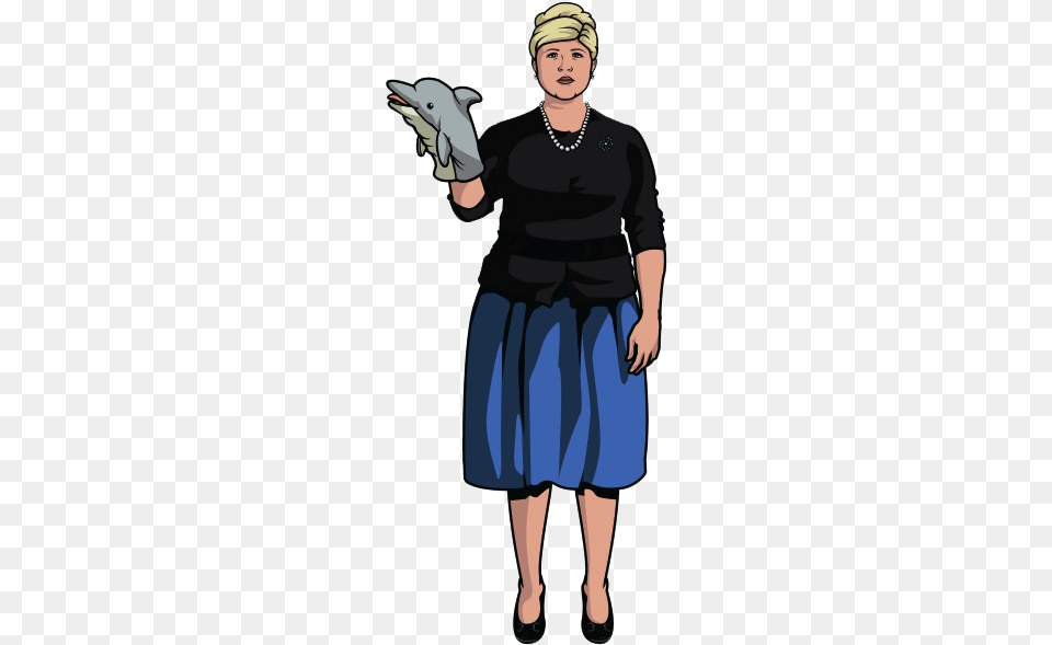 Isis Archer Pam Pam Poovey Archer Costume Sterling Pam From Archer Halloween Costume, Clothing, Skirt, Woman, Adult Png Image