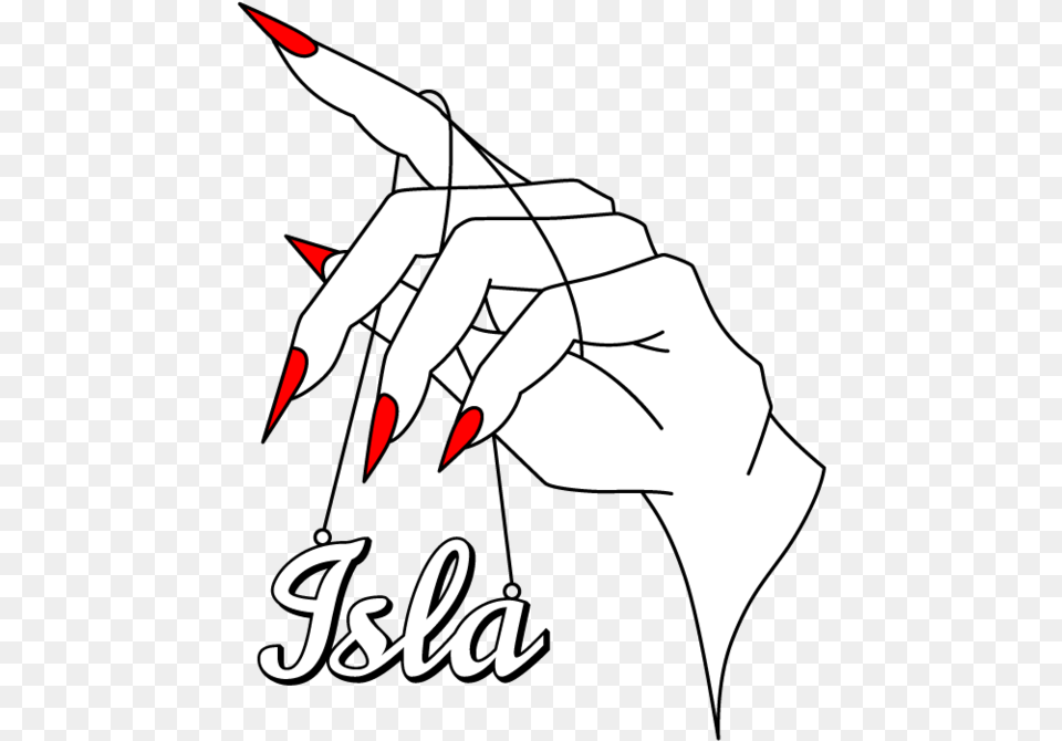 Isla Berlin Hand With Acrylic Nails Drawing, Electronics, Hardware, Body Part, Person Free Transparent Png