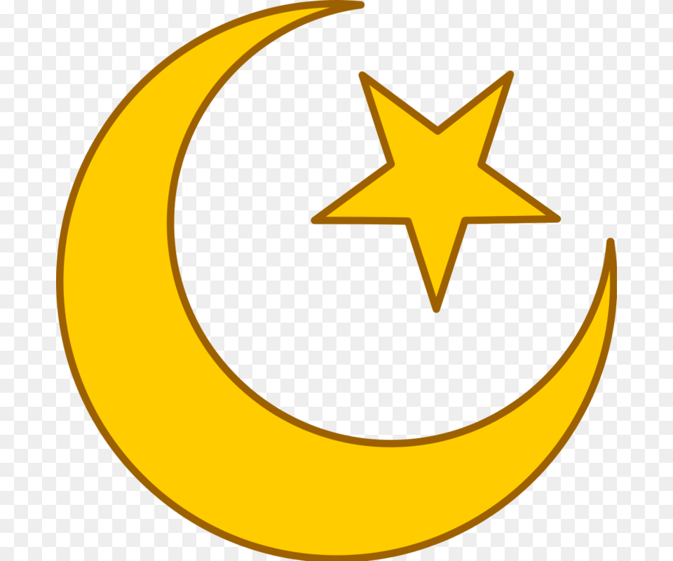 Islam Background Simbolos Dela Religion Islamica, Star Symbol, Symbol, Nature, Night Free Png