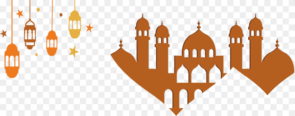 Islam Banner Logo Brown Islamic Banner Background Design, Architecture, Building, Dome Free Png