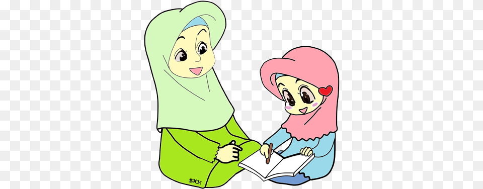 Islam Clipart Ibu Animasi Ibu Dan Anak Muslim, Book, Comics, Publication, Baby Free Png