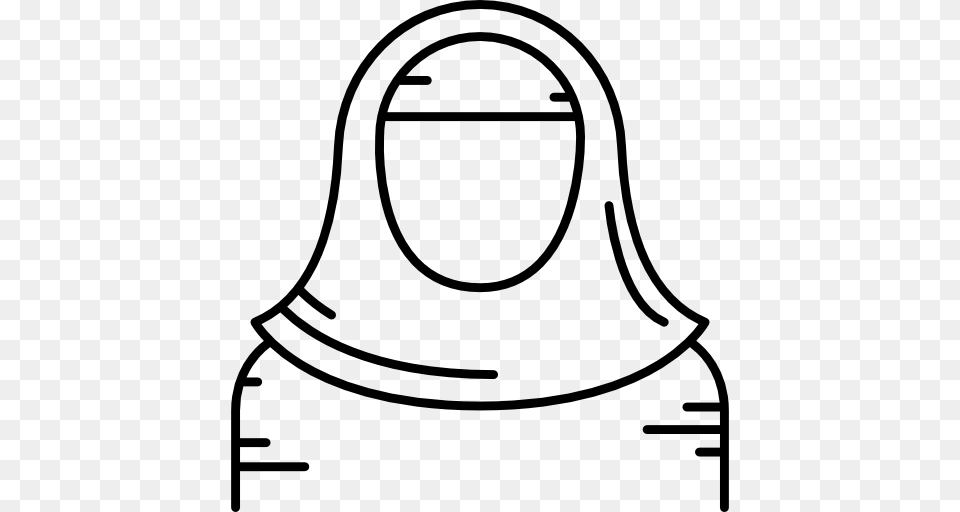 Islam Femenine Islamic Religious Veil Fashion Religion Icon, Gray Free Transparent Png