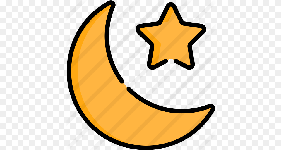 Islam Shapes And Symbols Icons Ramadan Moon And Star Clipart, Symbol, Star Symbol, Outdoors, Night Free Transparent Png