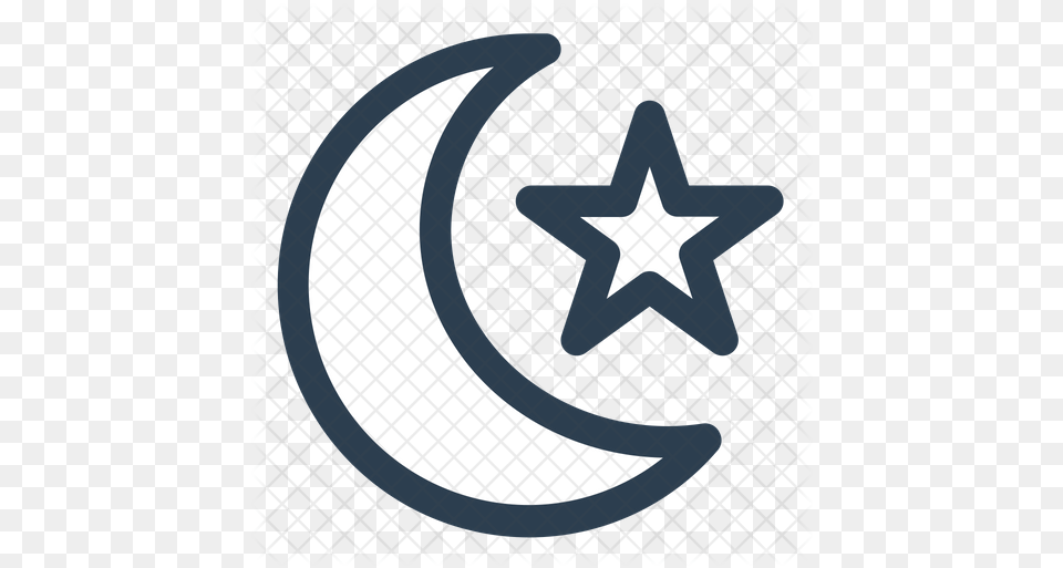 Islam Icon Moon And Stars Svg Free, Star Symbol, Symbol, Nature, Night Png