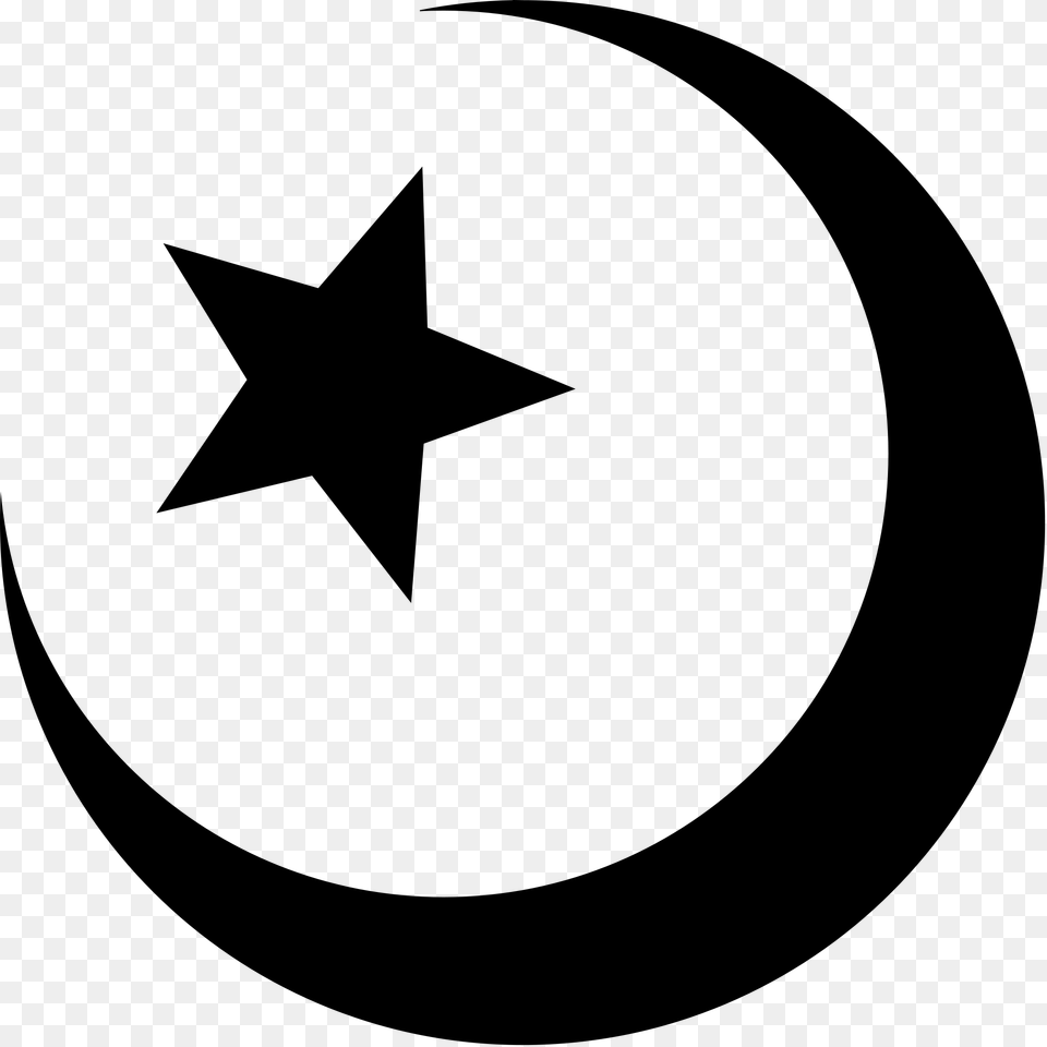 Islam Muslim Islam Symbol, Gray Free Transparent Png