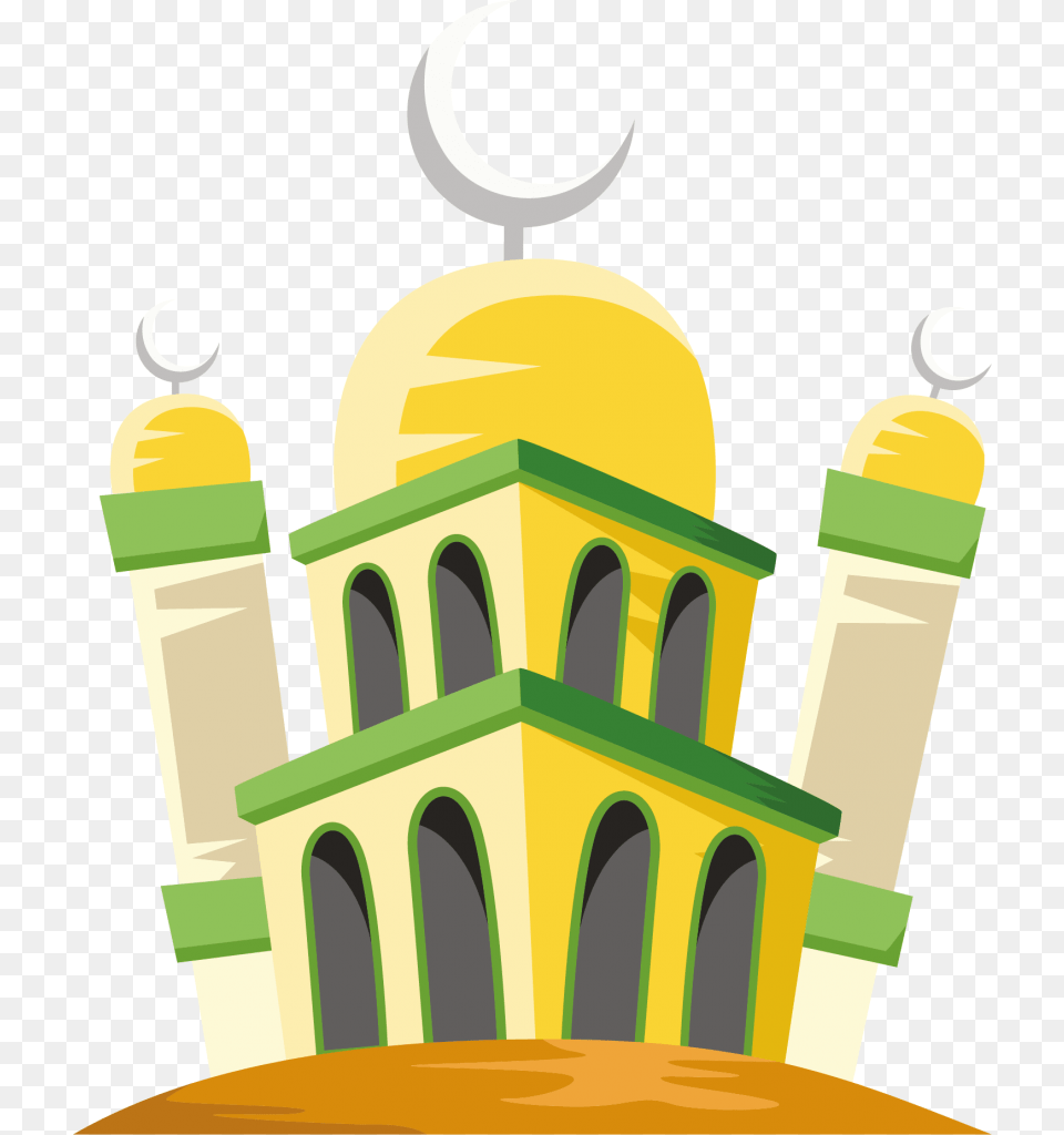 Islam Ramadan Blue Quran Moon Mosque Decoration, Architecture, Building, Dome Png