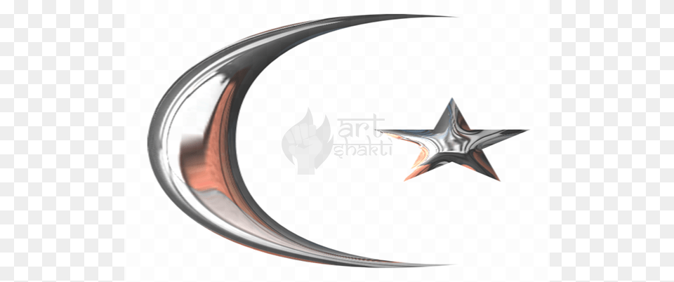 Islam Star Amp Crescent Copper Silver Logo Emblem, Star Symbol, Symbol, Astronomy, Moon Png