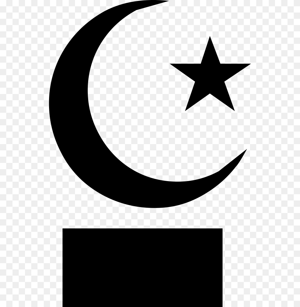 Islam Star And Crescent Vector Star And Moon, Star Symbol, Symbol, Stencil, Animal Png