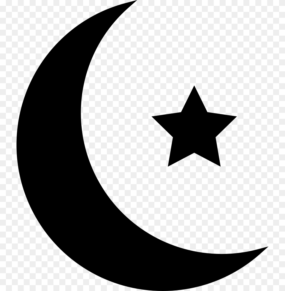 Islamic Crescent With Small Star Comments Islam Crescent Icon, Star Symbol, Symbol Png Image
