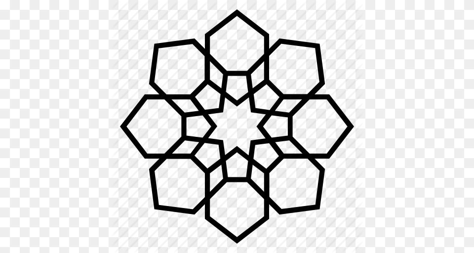 Islamic Geometric, Nature, Outdoors, Snow, Snowflake Png