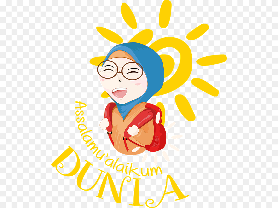 Islamic Girl Bright Day Hijab Young Religion Sun Clip Art, Clothing, Face, Hat, Head Png