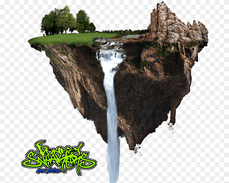 Island By Donkeysneakers On Island Floating, Cliff, Nature, Outdoors, Scenery Free Transparent Png