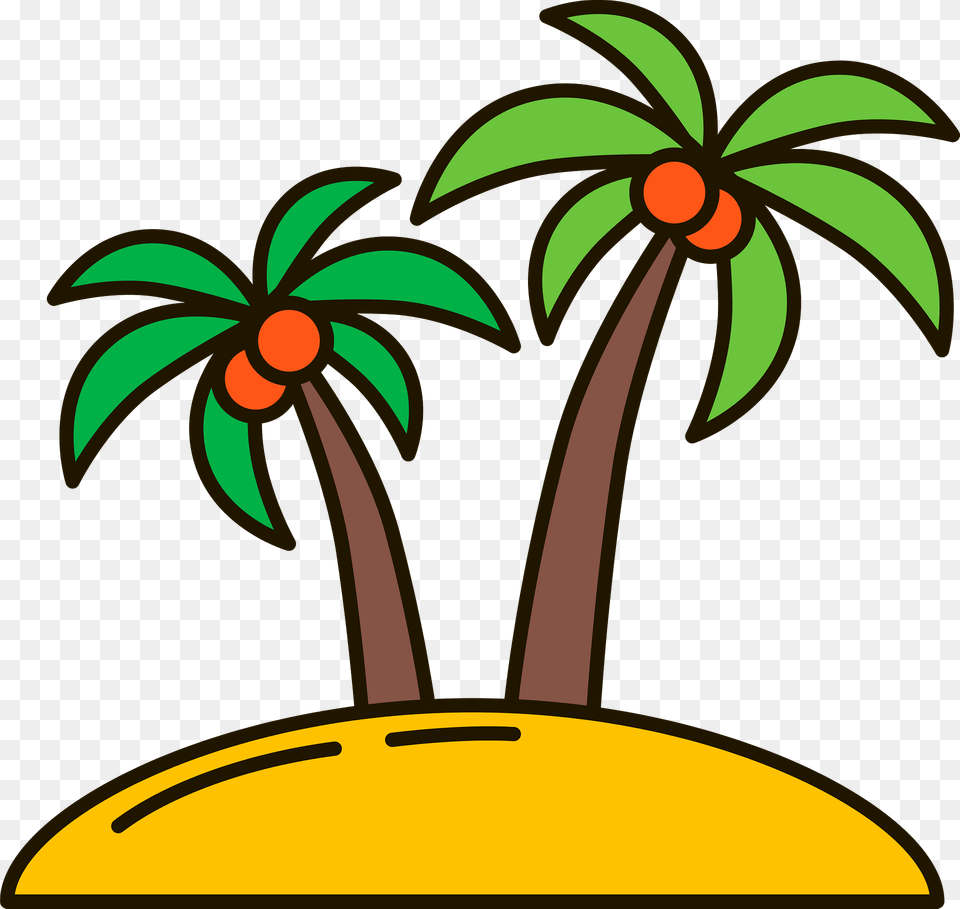Island Clipart, Tree, Plant, Palm Tree, Food Png Image